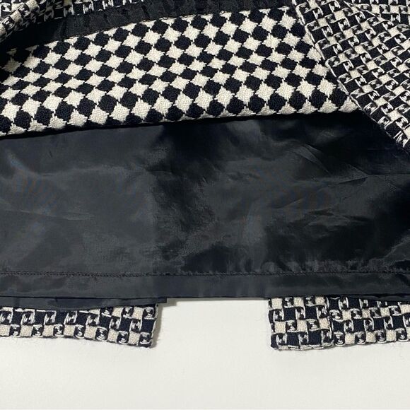 Vintage Talbots 100% Italian Wool Lined Houndstooth Pencil Skirt Women's Size 12 - Picture 11 of 13
